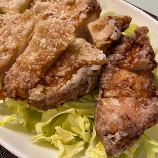 信州名物！山賊焼き！(鶏肉のにんにくから揚げ)